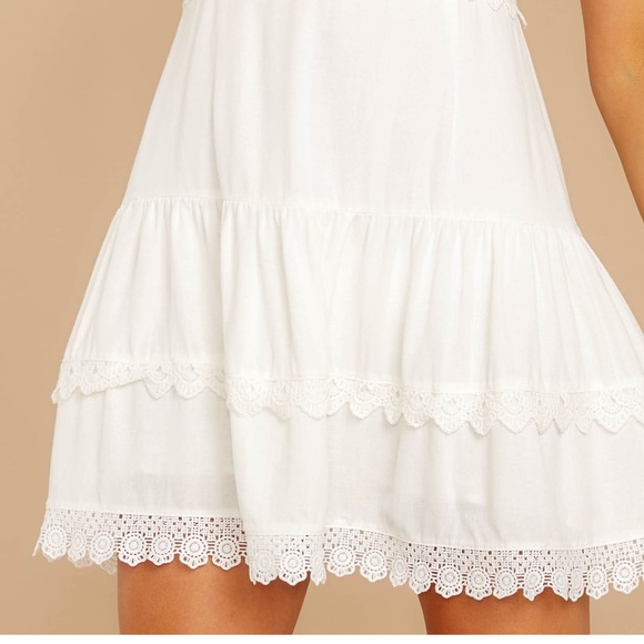 Off White Crochet Mini Dress - Picture 3 of 11